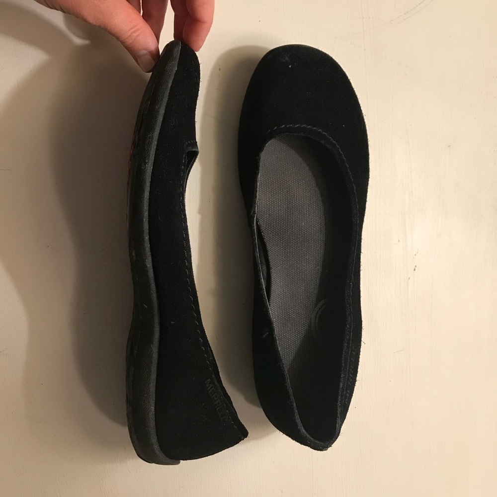 Black Merrell Suede Ballet Flats